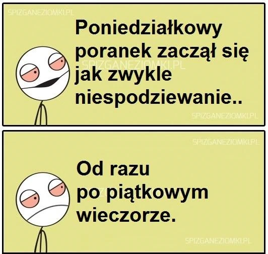Poniedziałkowy poranek