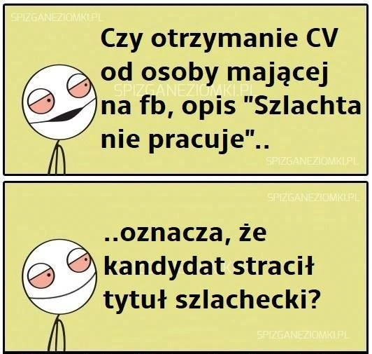 Szlachta nie pracuje