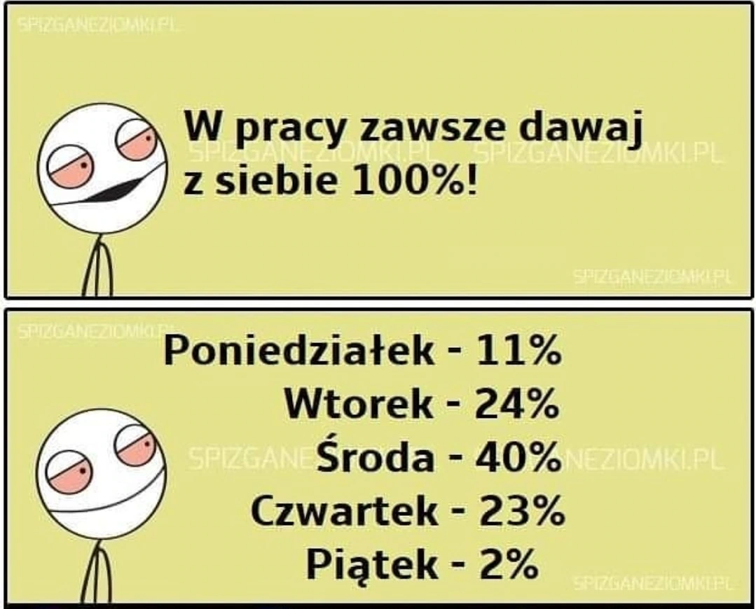 Zawsze dawaj z siebie 100%