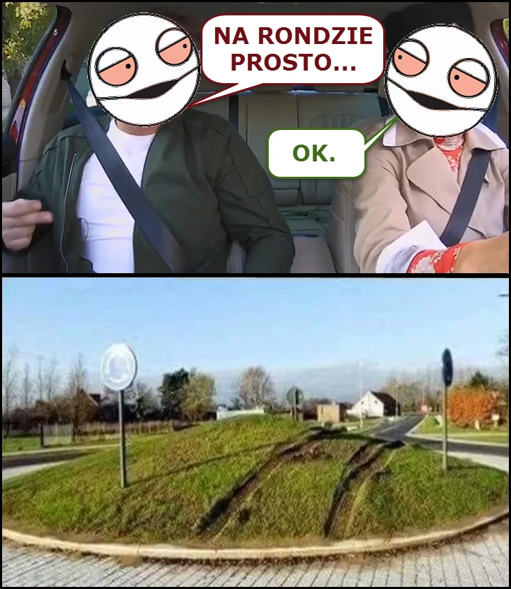 Na rondzie prosto