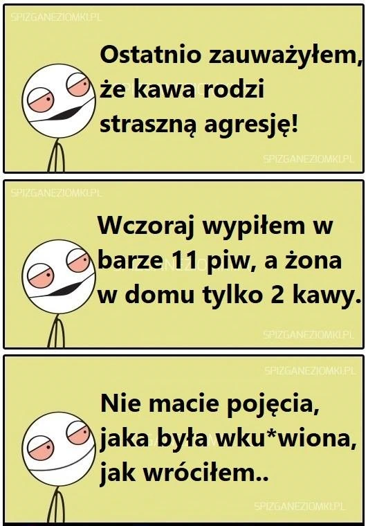 Kawa rodzi agresję