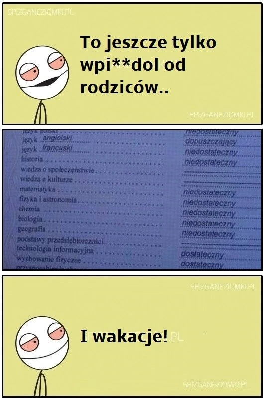 Świadectwo z paskiem