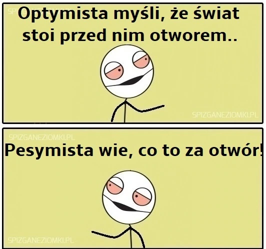 Optymista vs pesymista