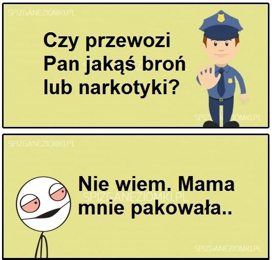 Mama mnie pakowała